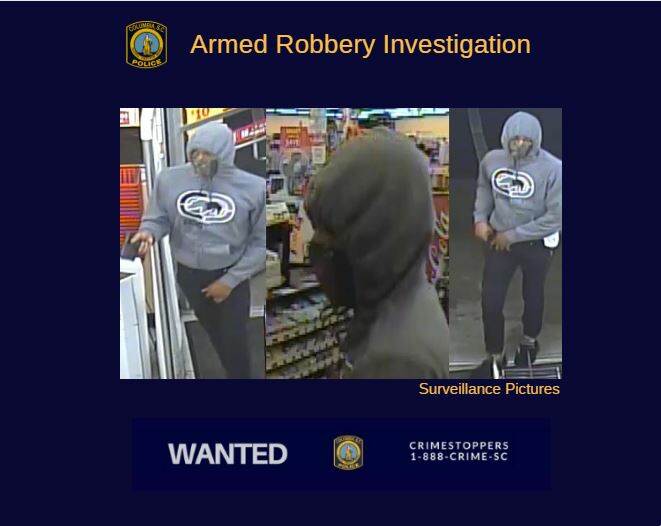 Crimestoppers: Armed Robbery Investigation – City of Columbia Police ...